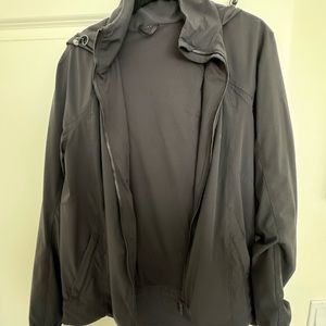 Lululemon black lightweight hooded jacket